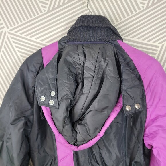 Vintage 70s Snowmobile Suit Womens Small One Piece Ski Snowsuit Purple Winter - Picture 10 of 11